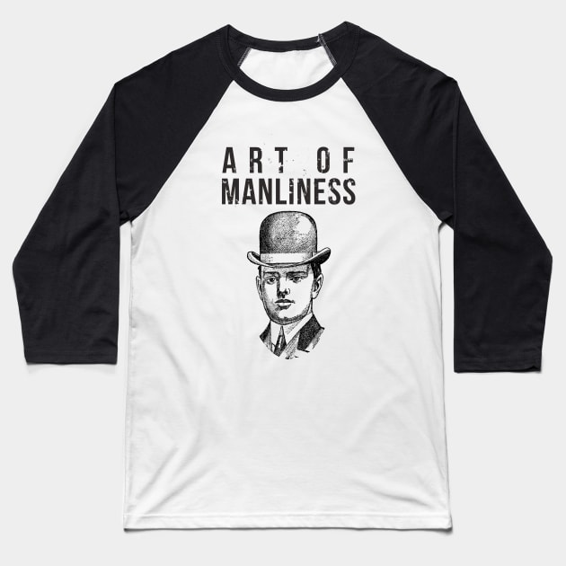 Art of Manliness Baseball T-Shirt by PopCycle